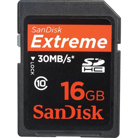 Sandisk 16gb Extreme Sdhc Memory Card Sdsdx3 016g A31 Bandh Photo