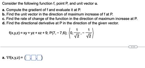 Solved Consider The Following Function F ﻿point P ﻿and