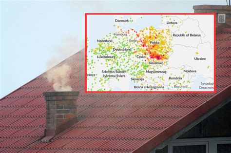 Smog Jako Powietrza Grudnia Polska Czerwonym Punktem Na Mapie