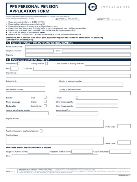 Fillable Online Corporate Personal Pension Employee Application Form