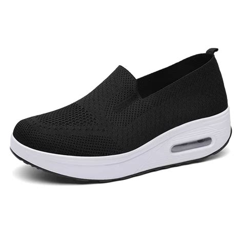 T Nis De Plataforma Slip On Vulcanizada Para Mulheres Apartamentos