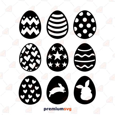 Easter Eggs Svg Bundle Easter Cut And Clipart Files Premiumsvg