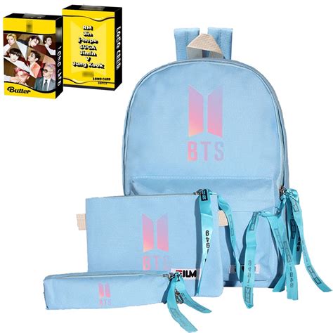 Bts Mochila Recarregável Conjunto de 3 peças 30PCS Cartão de foto