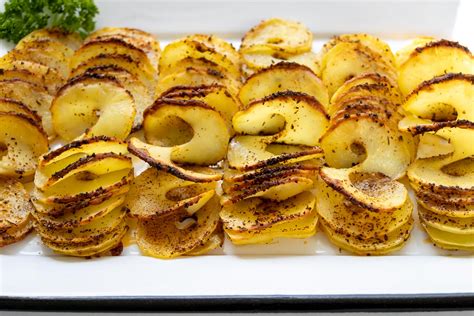 Baked Spiral Potatoes Tornado Potatoes Recipe Elle Republic