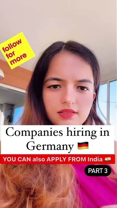 Companies Hiring In Germany 🇩🇪 Youtube