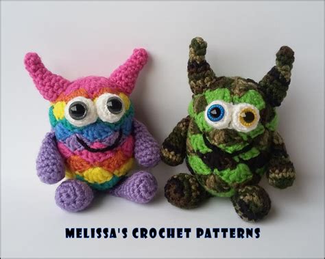 Little Rainbow Monster Pattern By Melissa S Crochet Patterns Crochet Patterns Crochet