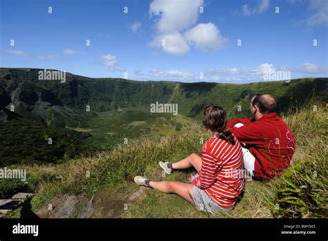 Caldeira Isle Of Faial Azores Stock Photo Alamy