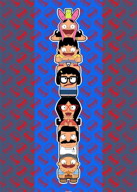 Bob S Burgers Totem Poster Picture Metal Print Paint By Bob S