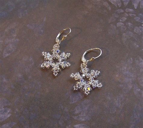 Send A Pdf Pattern To Make These Snowflake Earrings By Judywood Fiverr