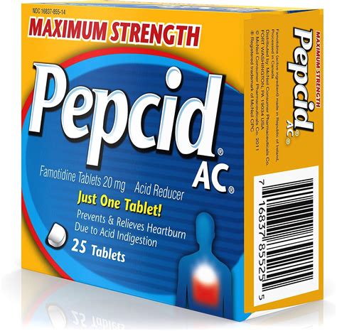 Pepcid Ac Maximum Strength With 20 Mg Famotidine For All Day Heartburn