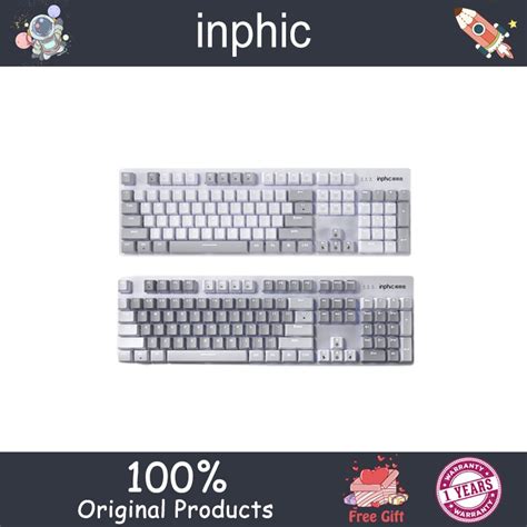 INPHIC V960H Game Mechanical Wired Keyboard Double Color Blue Switch