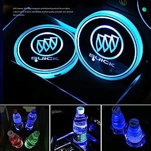 Amazon 2pcs LED Car Cup Holder Lights For Buick 7 Colors Changing