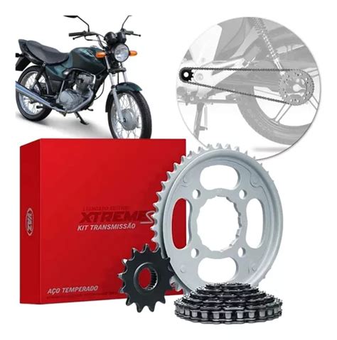 Kit Transmiss O Moto Honda Cg Titan Ks Es A Frete Gr Tis