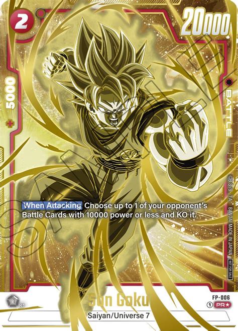 Son Goku Fp Gold Fusion World Promotion Cards And Packs