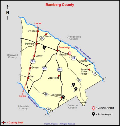 South Carolina - Bamberg County Airports