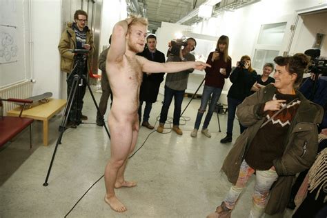 Naked Art Student Finally Released From His Box Iceland Monitor