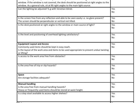 Workstation Assessment Template Workstation Assessment Template 28