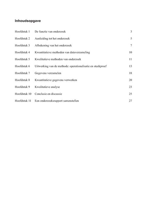 Samenvatting Wat Is Onderzoek Nel Verhoeven Inhoudsopgave Hoofdstuk 1