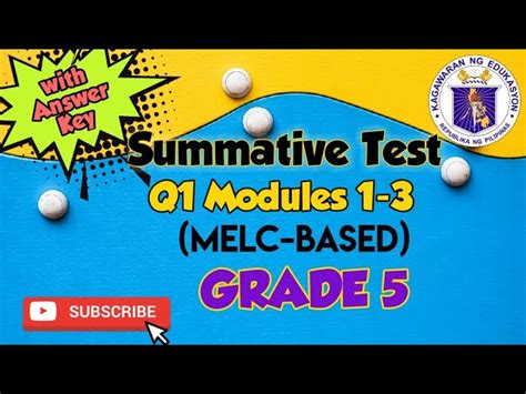 Grade Summative Test Melc Based Quarter Modules 1 3 All 52 NBKomputer