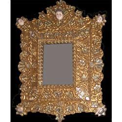 Mexican Carved Wooden Mirror Wooden Mirror Carving Mirror