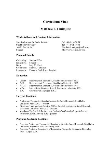 Cv With Publications Resume Publications