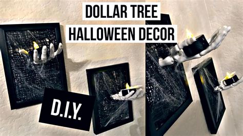 Dollar Tree Diy Easy Spooky Halloween Decor Frame Skeleton Hand Youtube