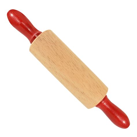 Mini Red And Natural Wood Rolling Pin World Market