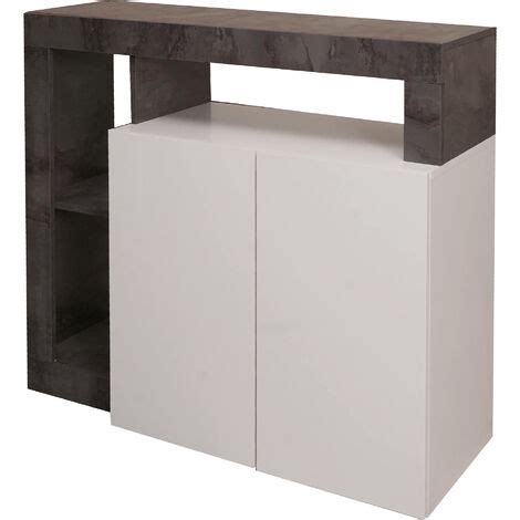 Dmora Credenza Moderna A Ante E Scaffali Mobile Da Soggiorno Porta