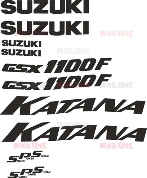 Suzuki Gsx F Katana Stickers Set Mxg One Best Moto Decals