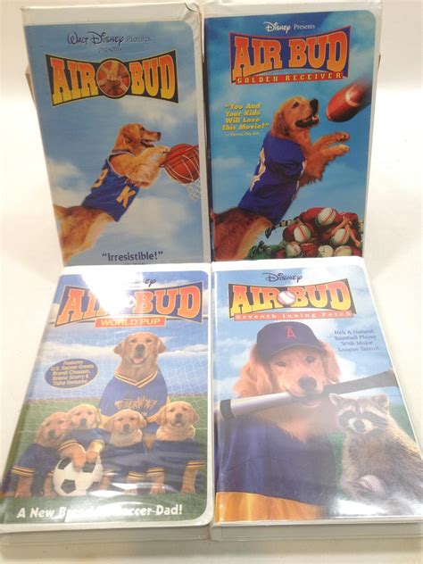 4 Air Bud Movies on VHS, Air Bud Golden Retriever, Air Bud World Pup ...