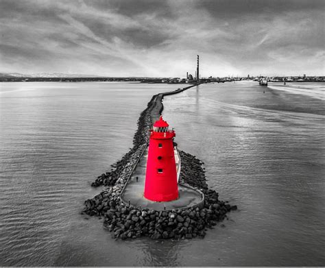 Poolbeg Lighthouse, Dublin Bay. Pic by @ebengphotography : r/ireland