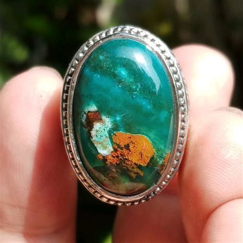 Jual Cincin Batu Akik Pancawarna Garut Natural Bukan Hijau Bacan Pirus