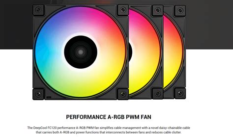 Itw Deepcool CPU Cooler PC Fan FC120 3in1 ARGB PWM Fan Hydro Bearing