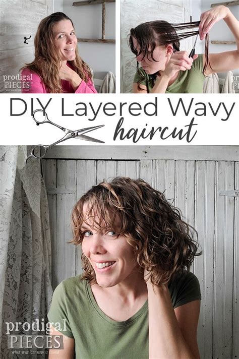 Diy Layered Wavy Haircut Prodigal Pieces Wavy Haircuts Short Wavy Haircuts Hair Cuts