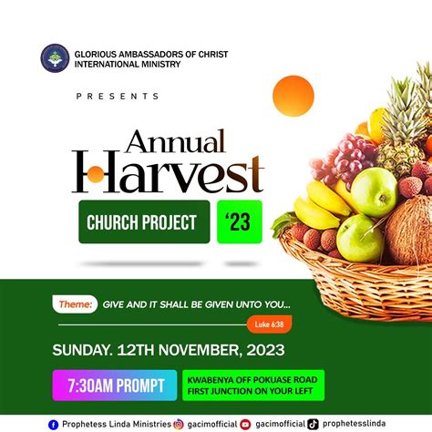 Annual Harvest Flyer Design Flyer And Poster Design Church Poster