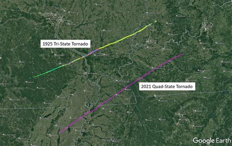 Tri State Tornado Path Map