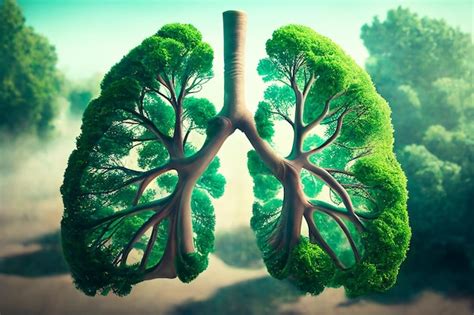 Los Pulmones Verdes Del Planeta Pulmones Humanos En Forma De Rboles