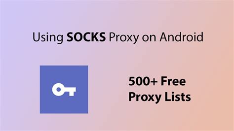 Using Socks Proxy On Android Youtube