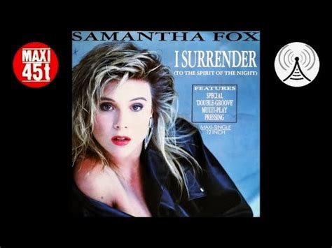 Samantha Fox I Surrender To The Spirit Of The Night Maxi Single