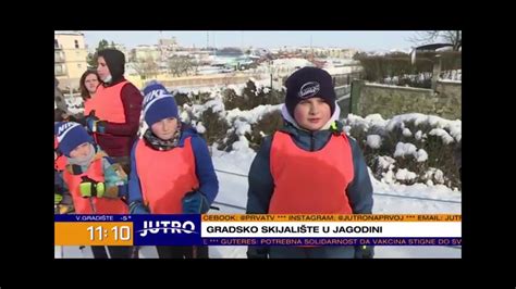 Jutarnje uključenje za TV PRVA Gradsko skijalište u Jagodini TV