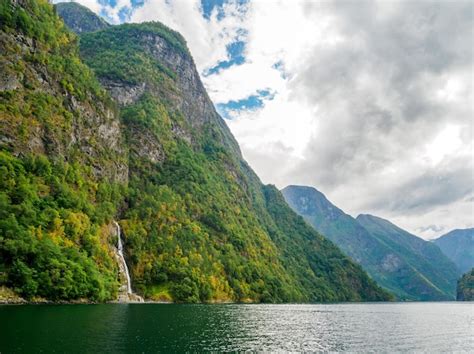 Premium Photo Views From Naeroyfjord Boat Cruise In Norway