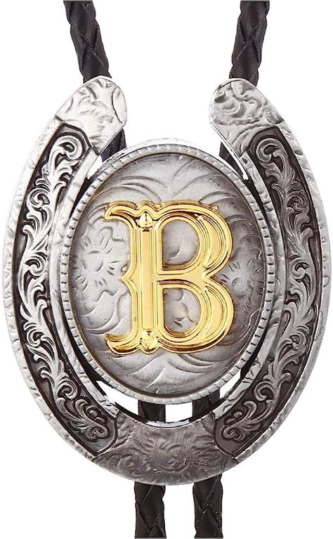 Buy Vintage Bolo Tie For Men Initial Letter Abcdmjr To Z Western