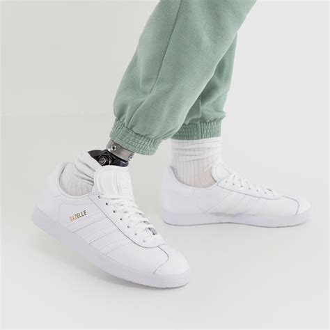 White Shops Adidas Gazelles Womens