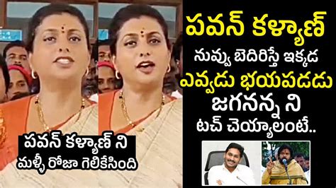 Deputy Cm Pawan Kalyan Vs Rk Roja Rk Roja Latest Comments On Pawan