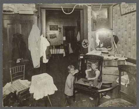 Two Children In Tenement Rooms Community Service Society Photographs