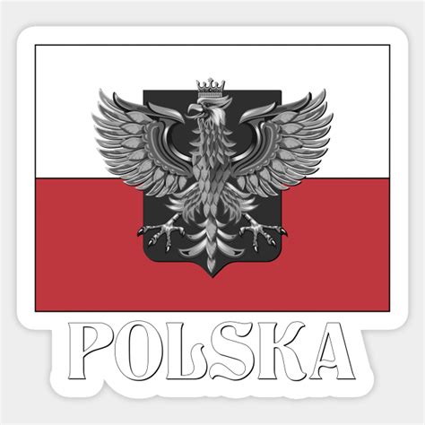 POLSKA Polish Eagle Poland Flag And Shield Poland Sticker