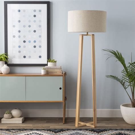 Callahan Clh Floor Lamp In Ivory Floor Lamps Living Room Wood