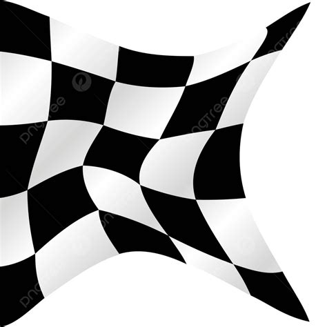 Wavy Checkered Flag Vector