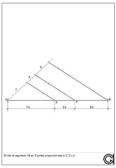 L Mina Dividir Un Segmento En Partes Proporcionales