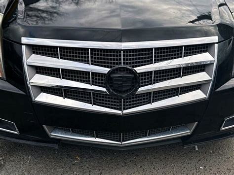 For 2008 2011 Cadillac CTS Chrome Grille Grill Overlay Insert Trim 8PC